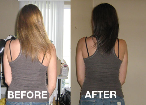  color of my hair, and the trim ow ow! Check out my before/after picture!