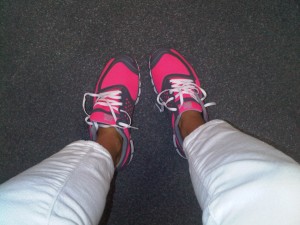 pink nike frees