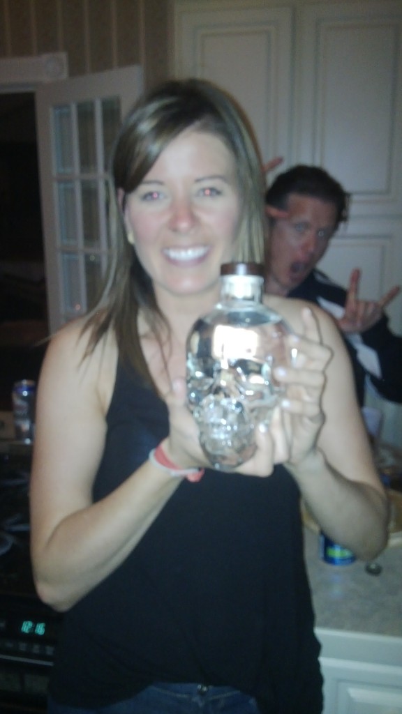 vodka skull photo bomb