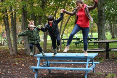 nephews and i jumping