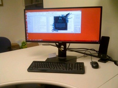 wide screen monitor with adobe cc