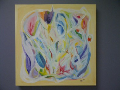 colourful yellow painting