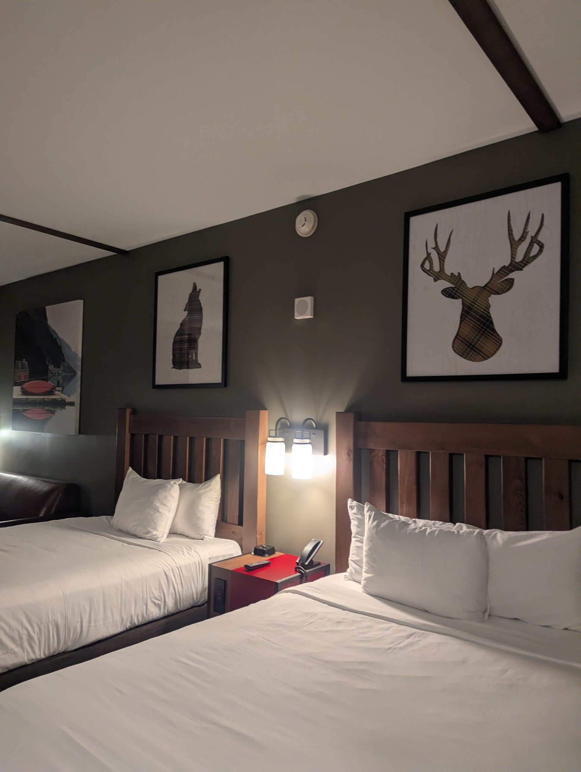 Room suites at the Great Wolf Lodge.