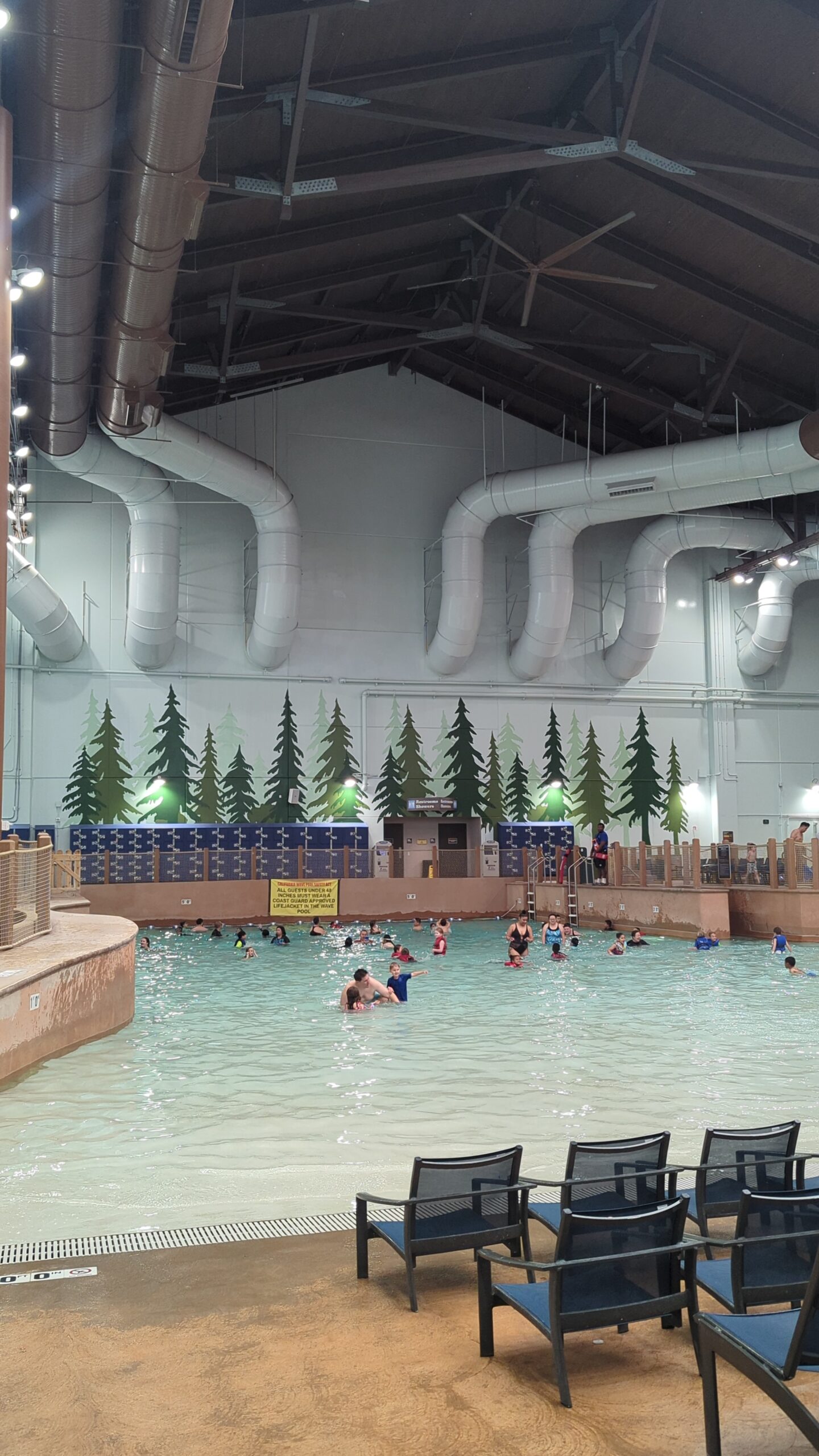 The indoor water park at Great Wolf Lodge.